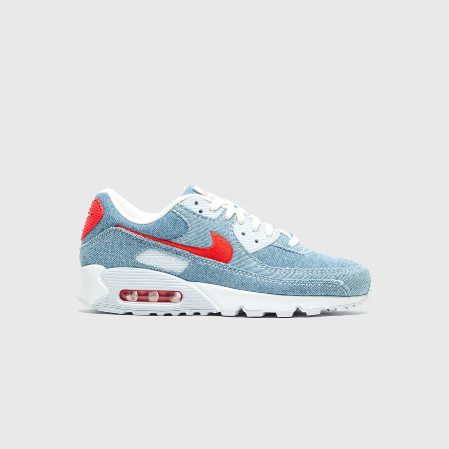 Nike Air Max 90 Denim Blue Habanero Red