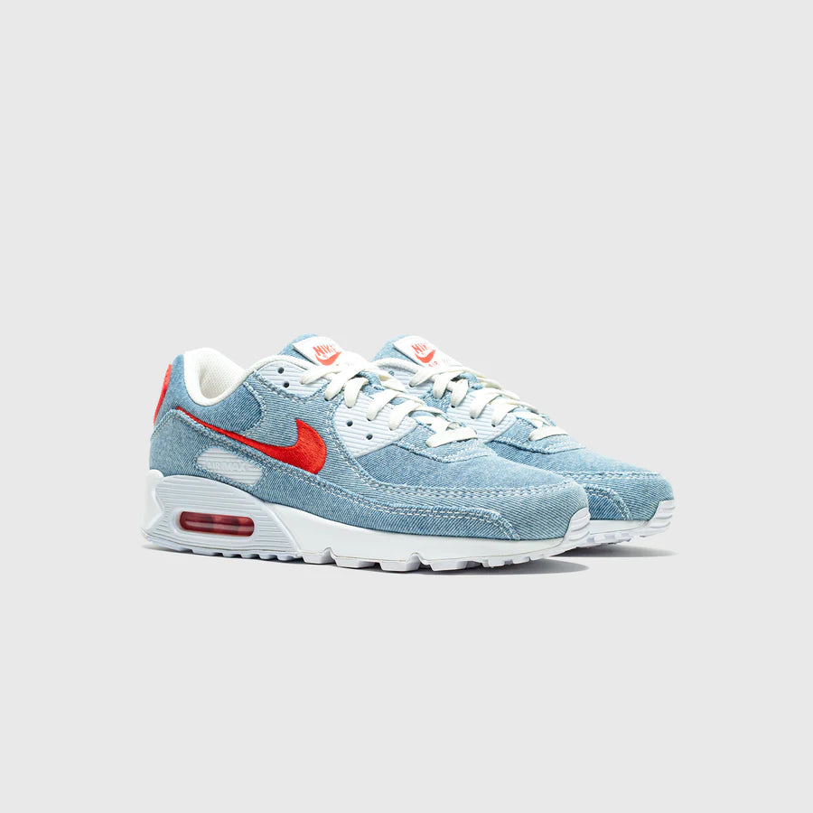 Nike Air Max 90 Denim Blue Habanero Red