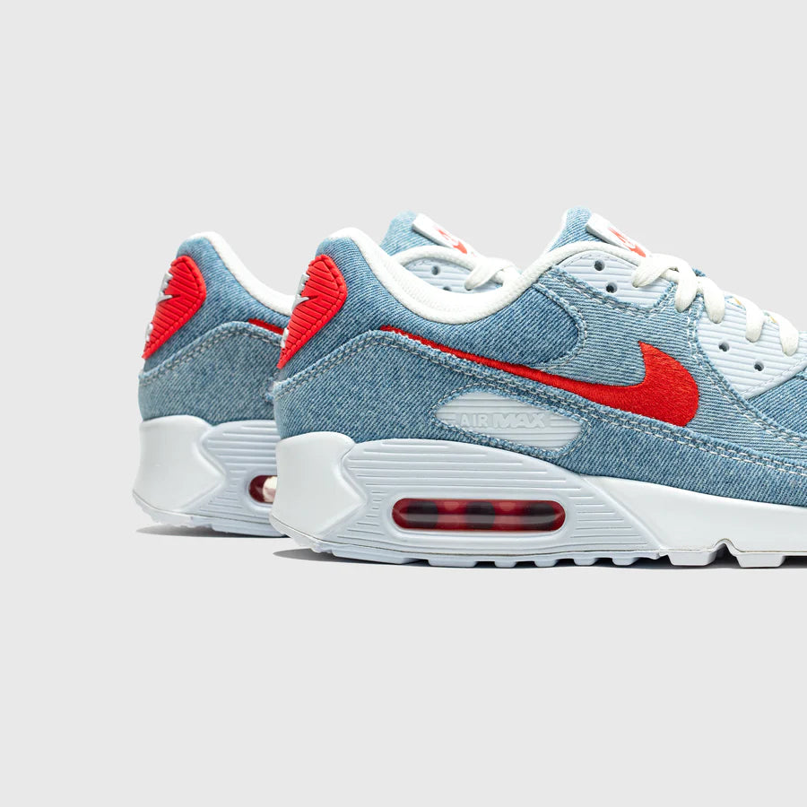 Nike Air Max 90 Denim Blue Habanero Red